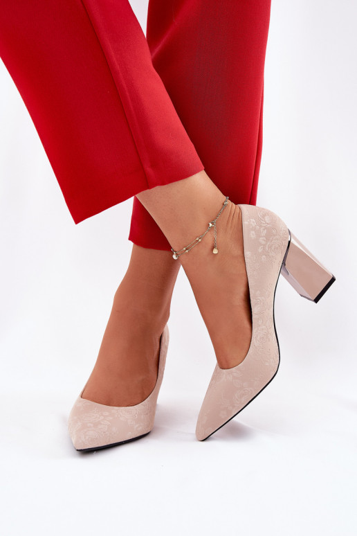 Elegant Heels On A Heel In Pink Vinceza 62223 Beige Elegant Heels On A Heel In Pink Vinceza 62223 Beige