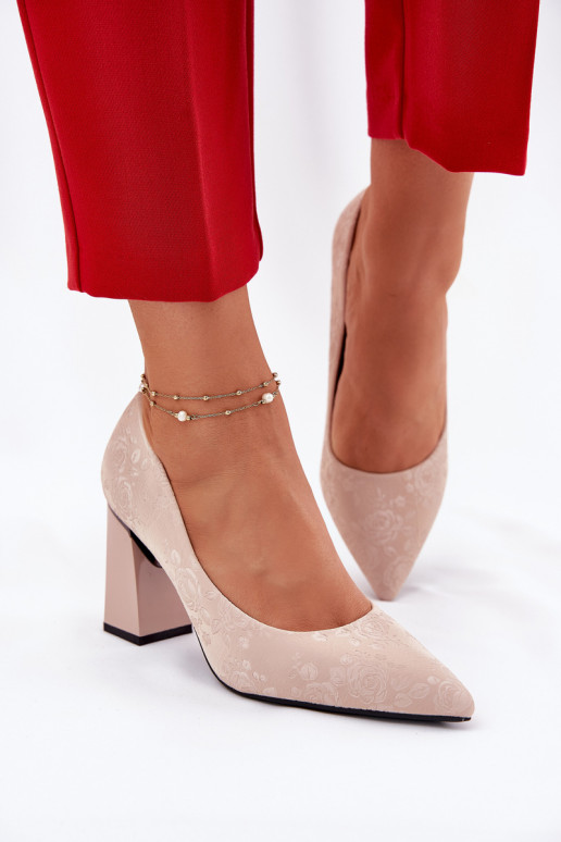 Elegant Heels On A Heel In Pink Vinceza 62223 Beige Elegant Heels On A Heel In Pink Vinceza 62223 Beige