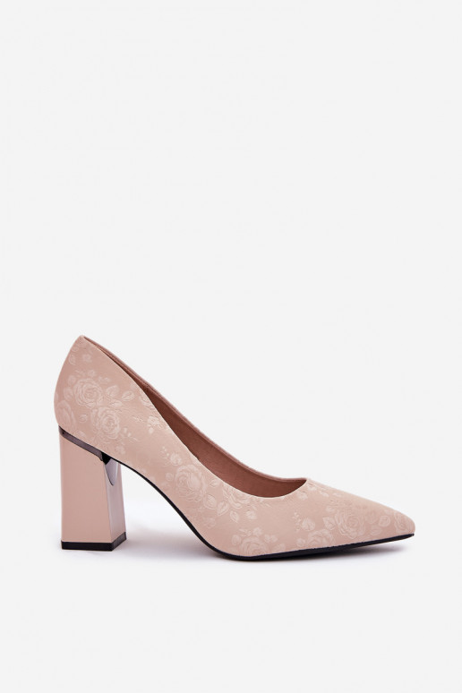 Elegant Heels On A Heel In Pink Vinceza 62223 Beige Elegant Heels On A Heel In Pink Vinceza 62223 Beige