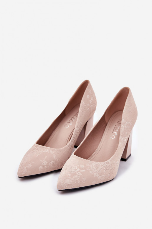 Elegant Heels On A Heel In Pink Vinceza 62223 Beige Elegant Heels On A Heel In Pink Vinceza 62223 Beige