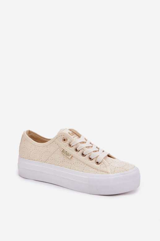 Ladies Sneakers With Lace Lee Cooper LCW-25-31-3440L Beige Ladies Sneakers With Lace Lee Cooper LCW-25-31-3440L Beige