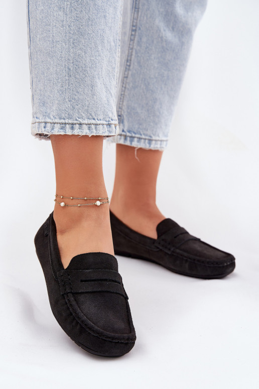 Women's Suede Loafers Big Star RR274948 Black Women's Suede Loafers Big Star RR274948 Black