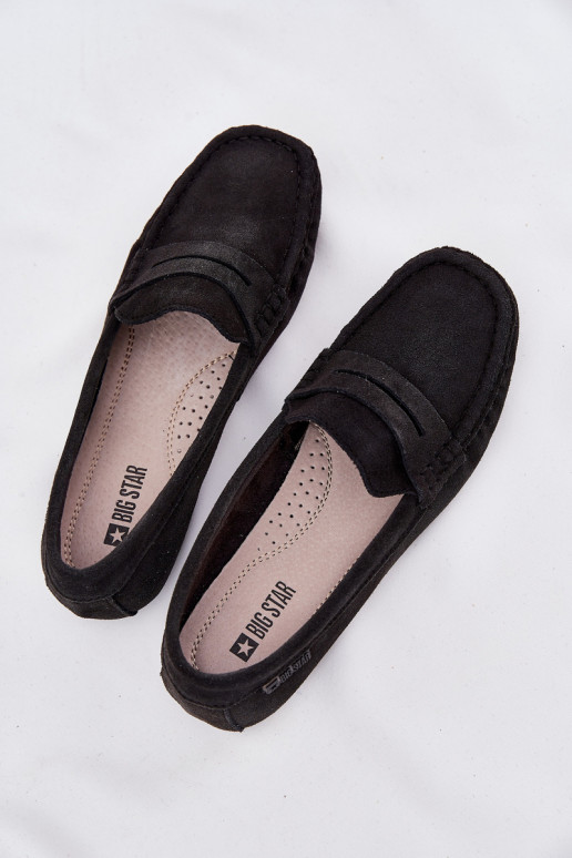 Women's Suede Loafers Big Star RR274948 Black Women's Suede Loafers Big Star RR274948 Black