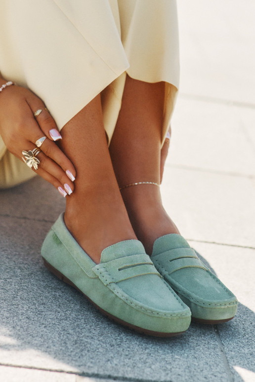 Ladies Suede Moccasins Big Star RR274945 Green