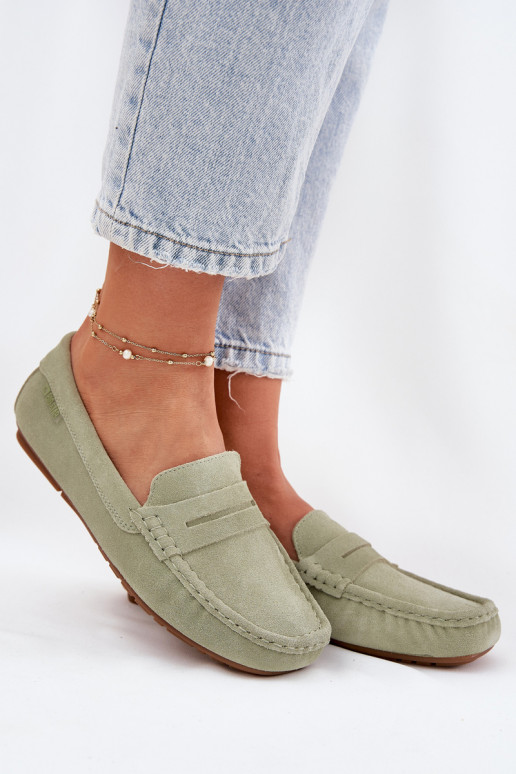 Ladies Suede Moccasins Big Star RR274945 Green