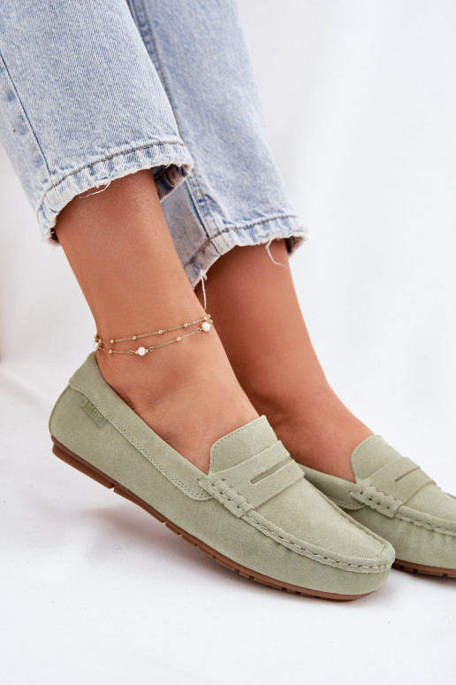 Ladies Suede Moccasins Big Star RR274945 Green