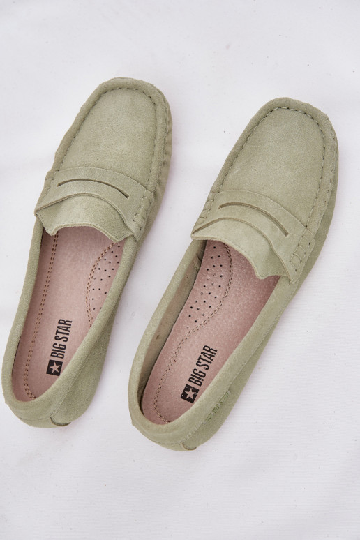 Ladies Suede Moccasins Big Star RR274945 Green