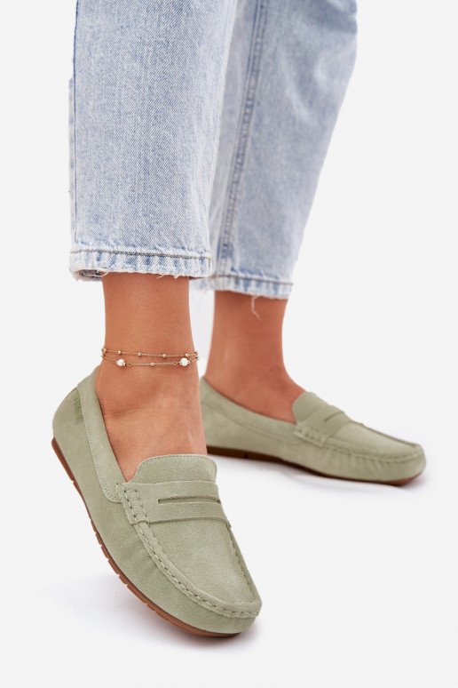 Ladies Suede Moccasins Big Star RR274945 Green