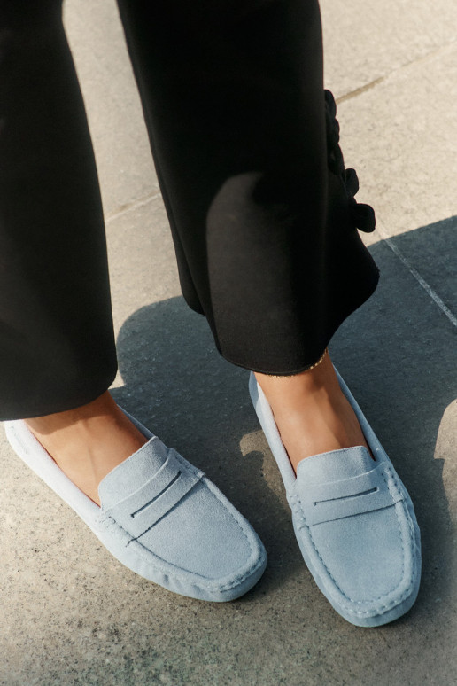 Suede Women's Moccasins Big Star RR274943 Blue Suede Women's Moccasins Big Star RR274943 Blue