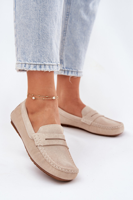 Suede Women's Loafers Big Star RR274947 Beige Suede Women's Loafers Big Star RR274947 Beige