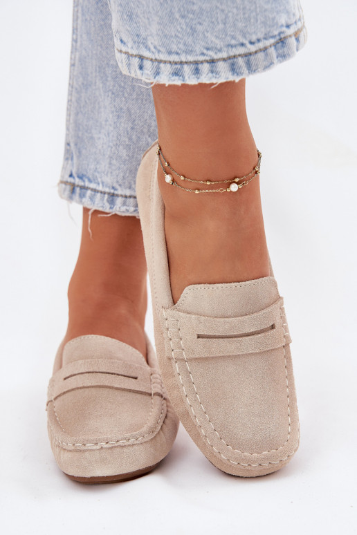 Suede Women's Loafers Big Star RR274947 Beige Suede Women's Loafers Big Star RR274947 Beige