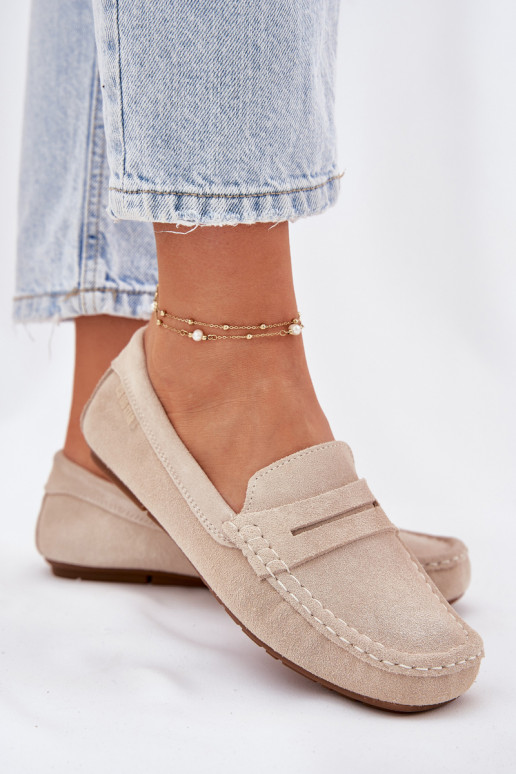 Suede Women's Loafers Big Star RR274947 Beige Suede Women's Loafers Big Star RR274947 Beige