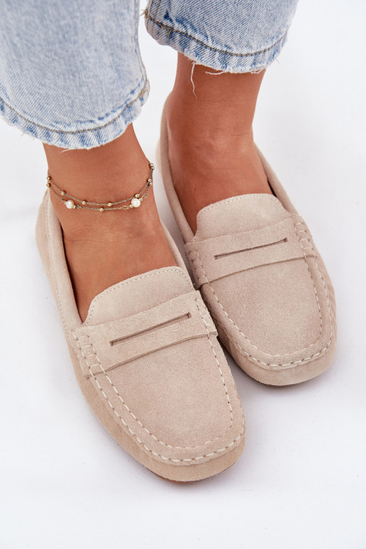 Suede Women's Loafers Big Star RR274947 Beige Suede Women's Loafers Big Star RR274947 Beige