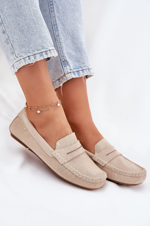 Suede Women's Loafers Big Star RR274947 Beige Suede Women's Loafers Big Star RR274947 Beige