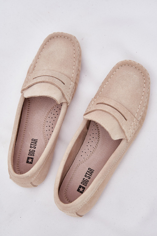 Suede Women's Loafers Big Star RR274947 Beige Suede Women's Loafers Big Star RR274947 Beige