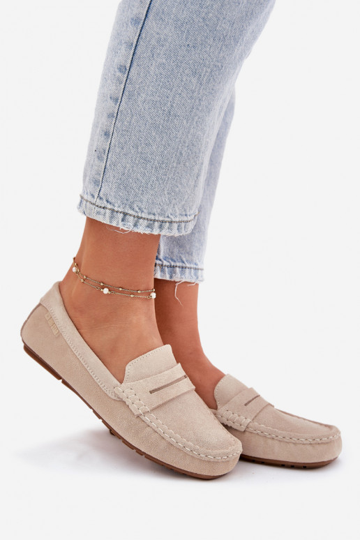 Suede Women's Loafers Big Star RR274947 Beige Suede Women's Loafers Big Star RR274947 Beige