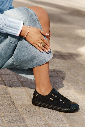 Ladies Fabric Sneakers Big Star RR274765 Black 2