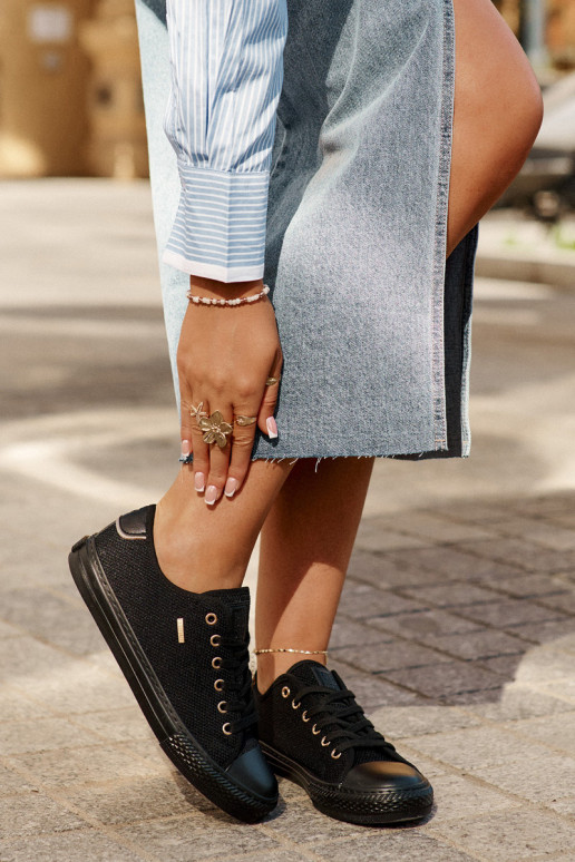 Ladies Fabric Sneakers Big Star RR274765 Black