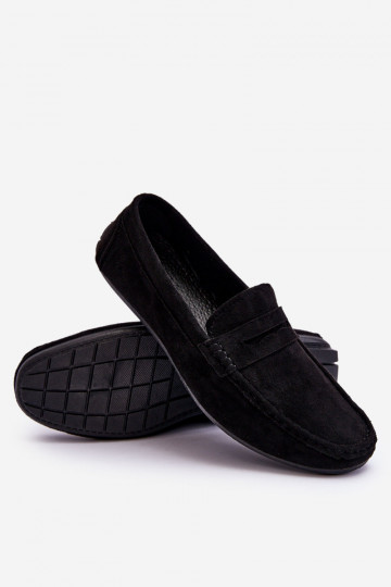 Men's Suede Loafers Black Mack 2
