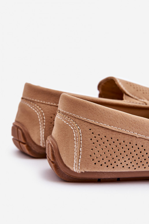 Men's Classic Suede Loafers Beige Felixo