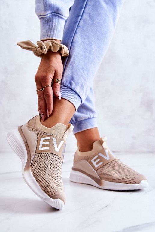 Damskie Buty Sportowe Wsuwane Beżowe Lorane