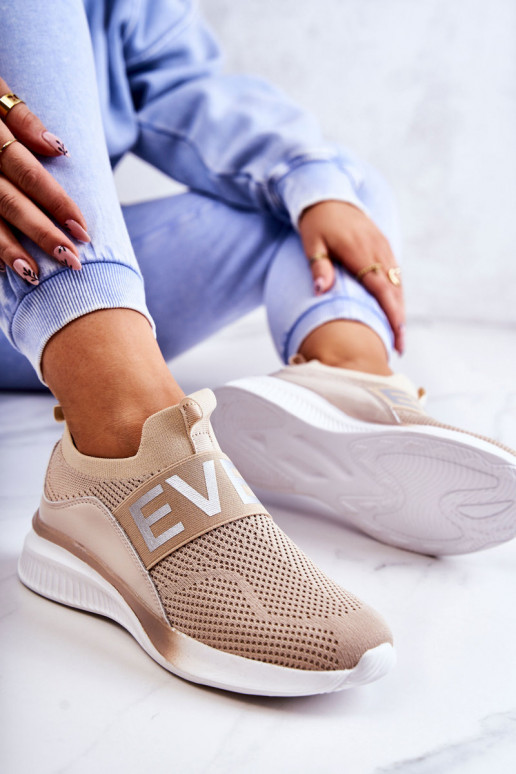 Damskie Buty Sportowe Wsuwane Beżowe Lorane