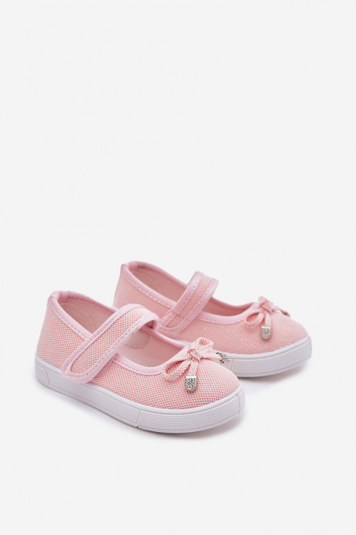 Children's ballet flats with bow pink Amirinas Children's ballet flats with bow pink Amirinas