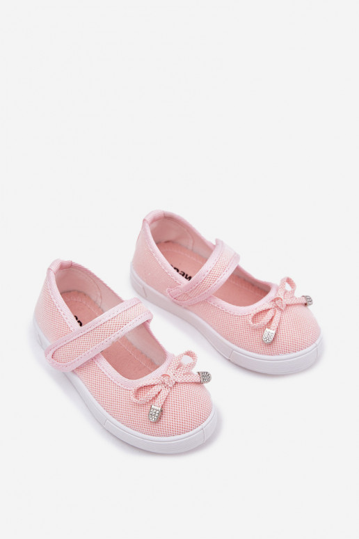 Children's ballet flats with bow pink Amirinas Children's ballet flats with bow pink Amirinas