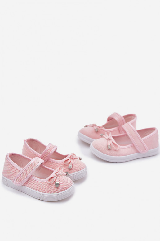 Children's ballet flats with bow pink Amirinas Children's ballet flats with bow pink Amirinas
