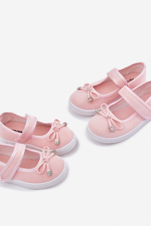 Children's ballet flats with bow pink Amirinas Children's ballet flats with bow pink Amirinas