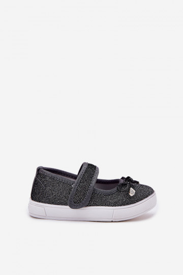 Children's Ballerinas With Bow Black Amirinas 2