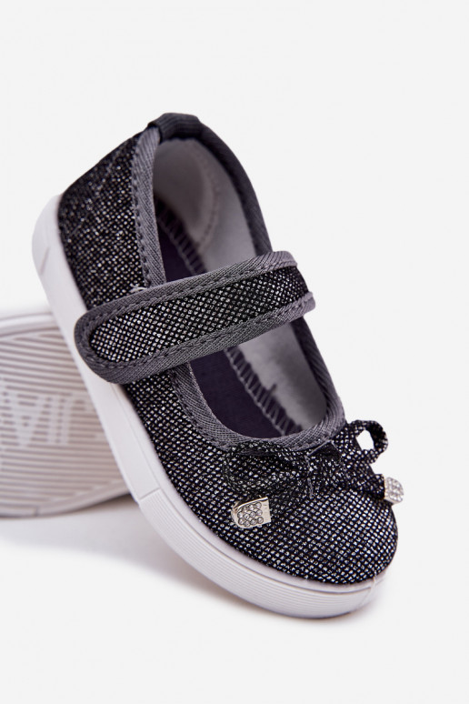 Children's Ballerinas With Bow Black Amirinas