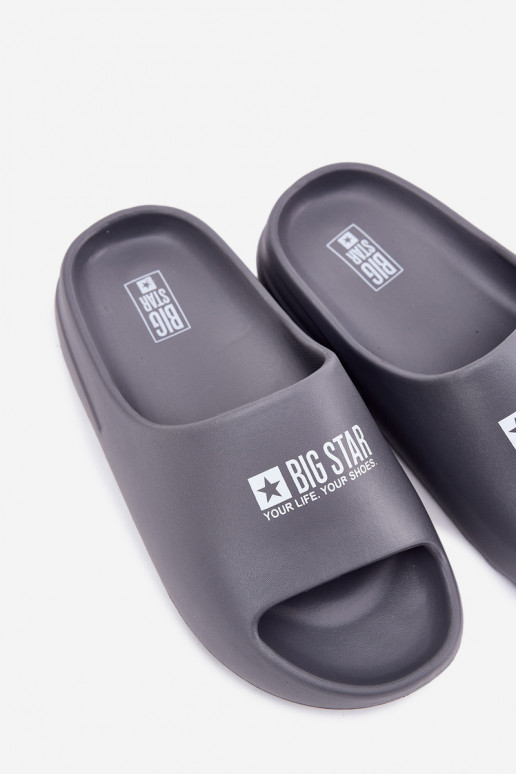 Foam Men's Slippers With Logo Big Star RR174A013 Gray