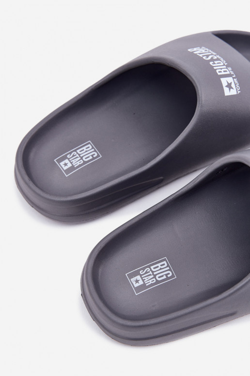 Foam Men's Slippers With Logo Big Star RR174A013 Gray