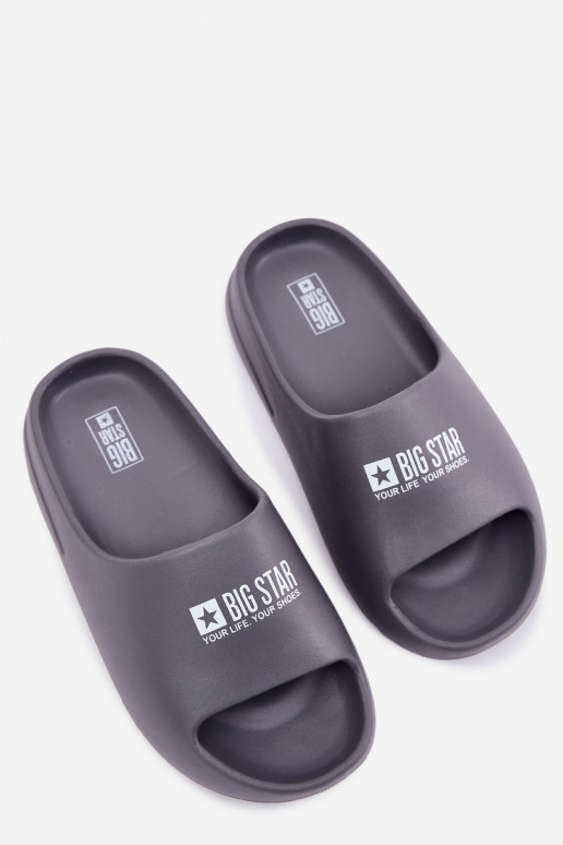 Foam Men's Slippers With Logo Big Star RR174A013 Gray