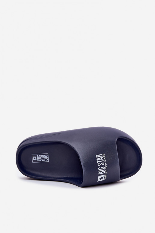 Men's Foam Slippers With Logo Big Star RR174A014 Navy Blue