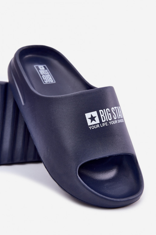Men's Foam Slippers With Logo Big Star RR174A014 Navy Blue