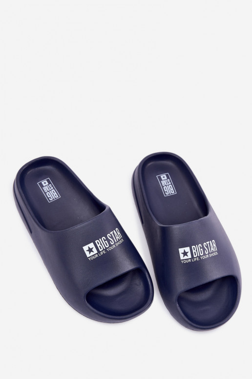 Men's Foam Slippers With Logo Big Star RR174A014 Navy Blue