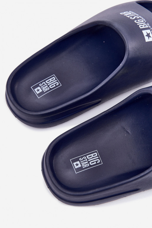 Men's Foam Slippers With Logo Big Star RR174A014 Navy Blue