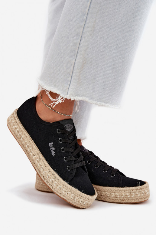Ladies Sneakers With Braiding Lee Cooper LCW-25-44-3216 Black Ladies Sneakers With Braiding Lee Cooper LCW-25-44-3216 Black