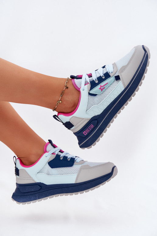 Ladies Sports Shoes On Platform Big Star RR274A225 HI-POLY SYSTEM Blue