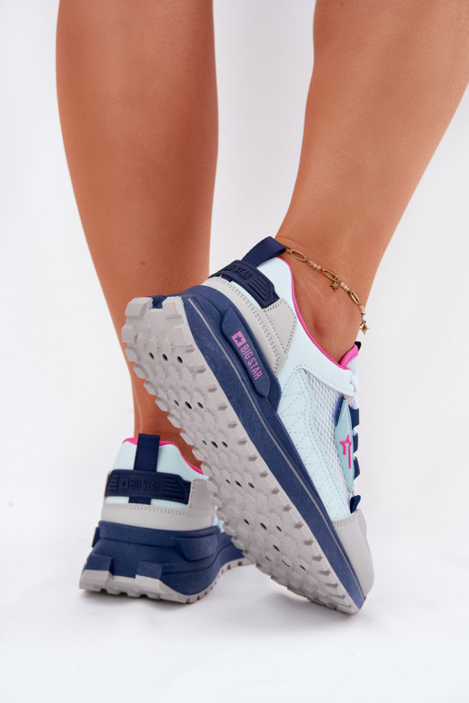 Ladies Sports Shoes On Platform Big Star RR274A225 HI-POLY SYSTEM Blue