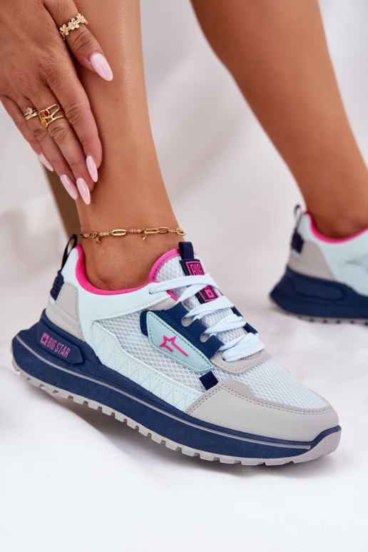 Ladies Sports Shoes On Platform Big Star RR274A225 HI-POLY SYSTEM Blue