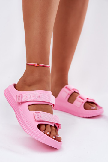 Women Foam Slippers With Velcro Big Star RR274A528 Pink 2