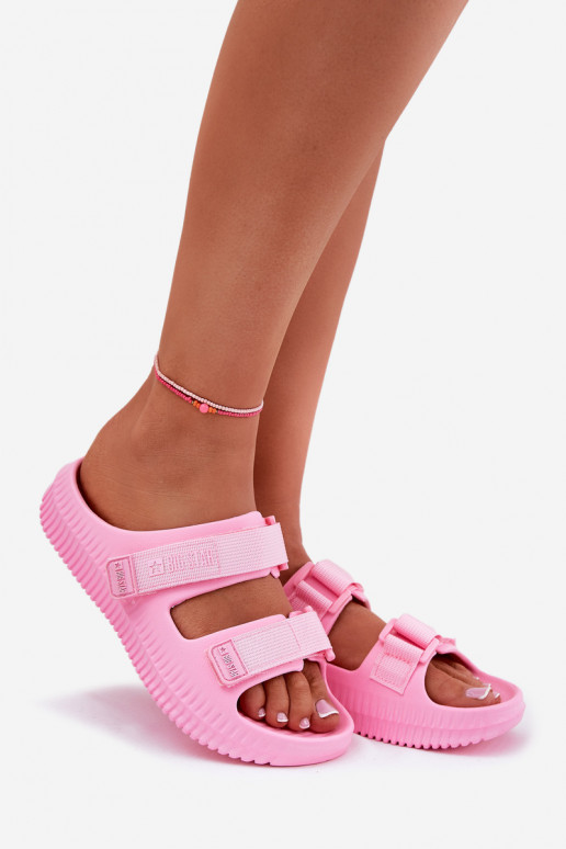 Women Foam Slippers With Velcro Big Star RR274A528 Pink Women Foam Slippers With Velcro Big Star RR274A528 Pink