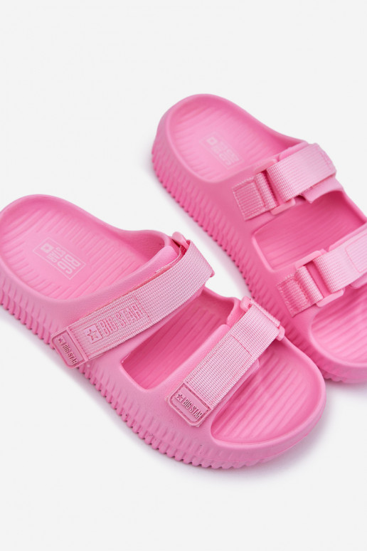 Women Foam Slippers With Velcro Big Star RR274A528 Pink Women Foam Slippers With Velcro Big Star RR274A528 Pink