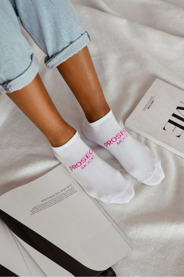 Ladies Socks PROSECCO MOOD White-Pink