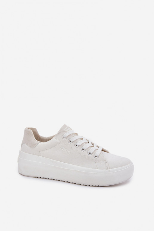 Women s Fabric Sneakers On Platform Big Star RR274463 White Women s Fabric Sneakers On Platform Big Star RR274463 White