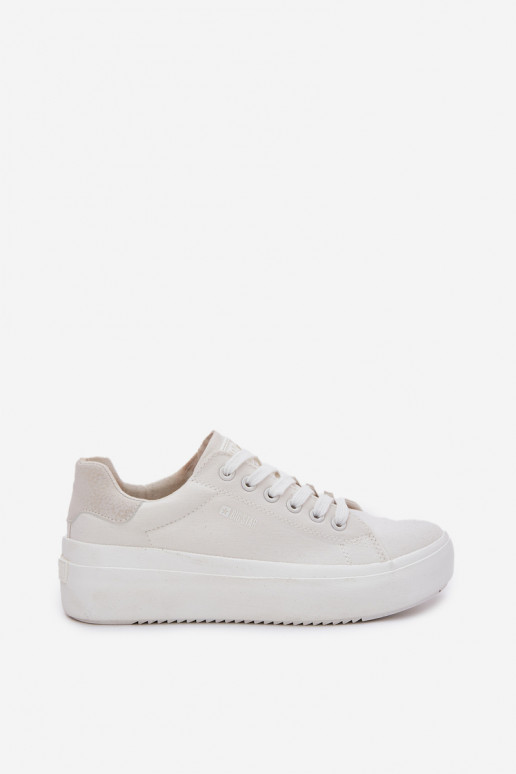Women s Fabric Sneakers On Platform Big Star RR274463 White Women s Fabric Sneakers On Platform Big Star RR274463 White