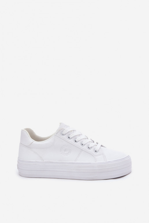 Eco leather women's sneakers on platform Big Star RR274298 white